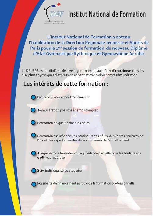 DEJEPS mention disciplines gymniques d'expression (GR et Aérobic)