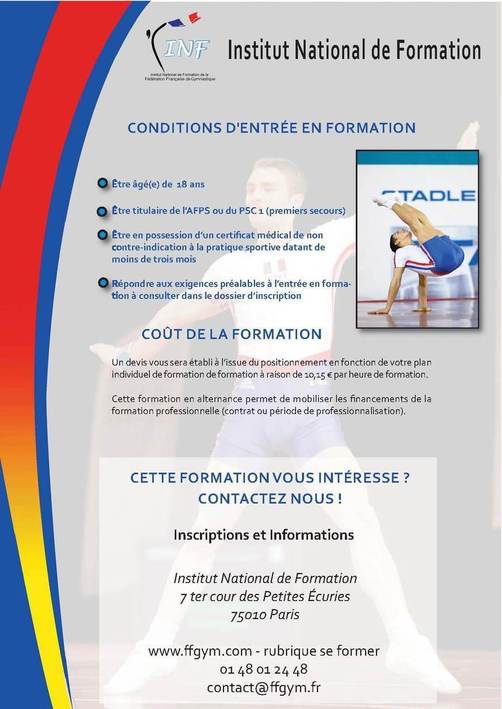 DEJEPS mention disciplines gymniques d'expression (GR et Aérobic)