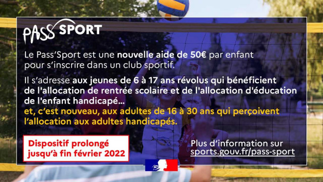 Pass'Sport - prolongation et élargissement du dispositif