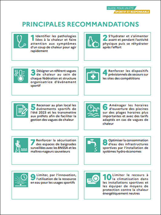 Vigilance orange canicule à partir du jeudi 18 juin : recommandations à destination des clubs et structures déconcentrées de la FFGym